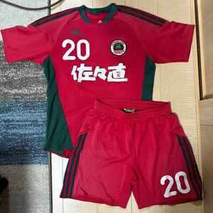 仙台大学 支給品 2012 2点セット 支給 実使用 非売品 ユニフォーム いわき FC 清水エスパルス ジュビロ磐田 Jリーグ 上下セット 赤