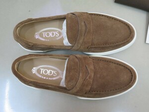 未使用 TOD’S トッズ メンズ スエード ローファー