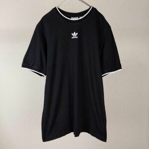 アディダス　adidas ワンポイントロゴ　ロゴ刺繍　半袖　tシャツ 古着