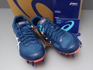 #【タグ付】asics アシックス EFFORT 13 エフォート 1093A167 401 23cm やや訳あり Mako Blue/White ハンドル付 兼用 陸上スパイク（札）