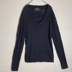 ZARA カットソー　長袖　アーガイル　ポルトガル　Lサイズ