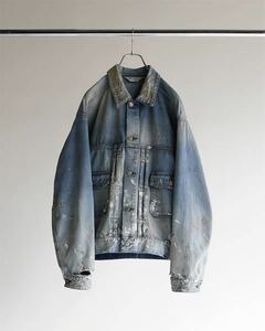 ANCELLM CRASH DENIM JACKET type-2 - INDIGO デニムジャケット アンセルム