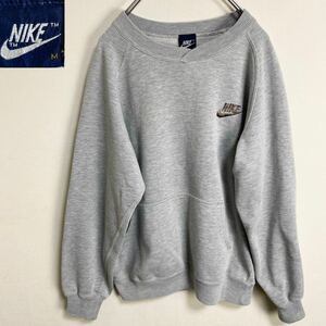 【即決】★ NIKE ナイキ ★ スウェット クルーネック 紺タグ 刺繍ロゴ ヴィンテージ トレーナー 古着 スポーツ 希少デザイン