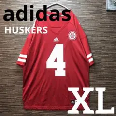 『adidas』古着 HUSKERSゲームシャツ フットボール ビッグサイズ