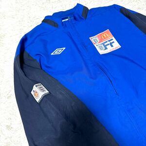 希少　UMBRO アンブロ イングランド代表 マクドナルド　トラックジャケット　トレーニングウェア ジャケット　XL ブルー　ウィンドブレーカ