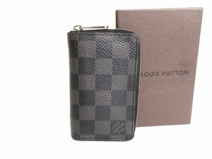 【新品同様】 ルイヴィトン LOUIS VUITTON ダミエ グラフィット ジッピーコインパース 小銭入れ カードケース メンズ