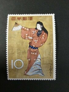 ■■コレクション出品■■【切手趣味週間】１９６１年　 女舞姿　額面１０円