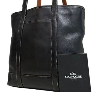 1円～【入手困難品】定価12万円 コーチ COACH トートバッグ ビジネスバッグ ブリーフケース 2way レザー メンズ レディース ブラック 黒 A4