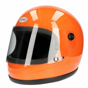 RX-200R オレンジ フリーサイズ LEAD リード工業 レトロビンテージ フルフェイスヘルメット