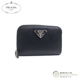 プラダ （PRADA） サフィアーノ トライアングルロゴ コインケース 2MM003 ブラック メンズ（新品同様）中古