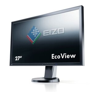 【中古】EIZO FlexScan 27インチカラー液晶モニター 2560x1440 DVI-D 24Pin DisplayPort ブラック Fl