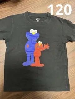 ユニクロ　120 半袖　Tシャツ　セサミストリート　kaws