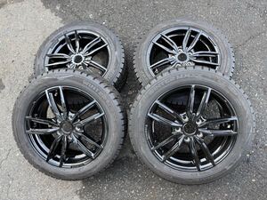 １円売切り 寒波到来 バリ溝 バリ山 スタッドレスタイヤ ホイールセット 195/55R16 ダンロップ ウインターマックス02 アウディ ベンツ BMW