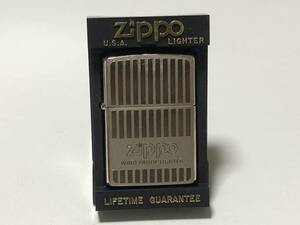 未使用 ZIPPO ジッポー ロゴ　シルバー　1994年製 ZIPPO ケース付き アメリカ USA 喫煙具 MADE IN USA