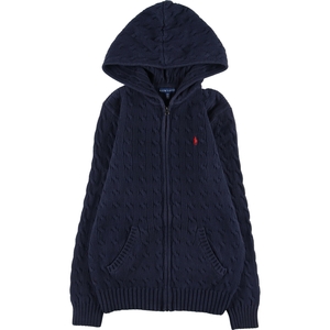 古着 ラルフローレン Ralph Lauren RALPH LAUREN ケーブル編み コットンニットジップパーカー レディースM相当 /eaa494293