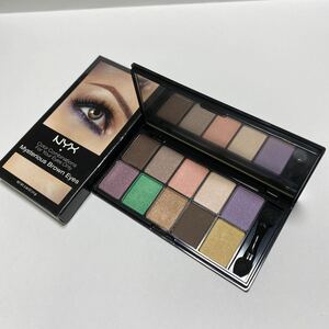 NYX 10カラー　アイシャドウ　ミステリアスブラウンアイズ　アイシャドウパレット