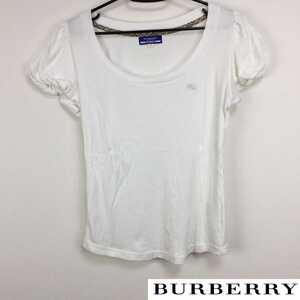 美品 BURBERRY BLUE LABEL 半袖Tシャツ ホワイト サイズ38 返品可能 送料無料