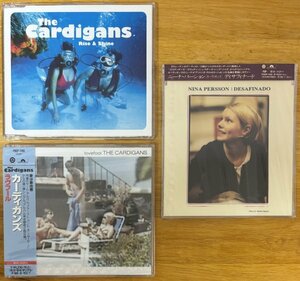 ◎THE CARDIGANS関連MAXI-CD3枚①Rise & Shine UK盤②Lovefool (国内盤:未開封)③NINA PERSSON/Desafinadoy (国内盤:未開封) 1995~96年発売