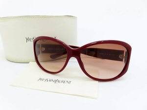 ◆超美品◆YSL Yves Saint-Laurent イヴ・サンローラン◆YSL6285/S◆ロゴ金具◆サングラス◆バーガンディー G金具◆セルフレーム◆A5767