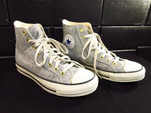 ｍ8431 美品　コンバース　オールスター　チャックテイラー　ハイカットスニーカー　25cm　グレー　フェルト生地　Chuck Taylor