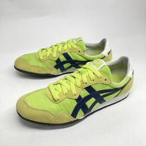 即決! レアカラー Onitsuka Tiger SERRANO イエロー系×ネイビー 24.5cm TH109L / オニツカタイガー アシックス セラーノ asics