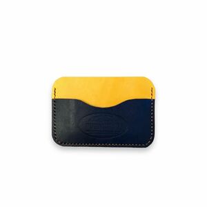 SINGLE CARD WALLET 紺　黄色