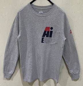 ＊AiE エーアイイー ネペンテス 胸ポケット ロゴ 長袖Tシャツ トップス アメリカ製 S　　　　　　　　 BJBB.I