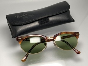 ケース付★B&L RAY-BANボシュロムレイバンCLUBMASTER OVALクラブマスターオーバル ハニートータス/RB3 #3 W1265 本鼈甲柄サングラスUSA製