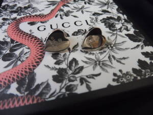 美品箱付 GUCCI ハート　ピアス　グッチ　SV925　シルバー　a