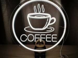 ☆★ Coffe カフェ ★ コーヒーのいい香り漂って来そう～☆ NEON SIGN コーヒショップ キッチンカー 店舗 ネオン看板 USB ★☆ 送料無料♪