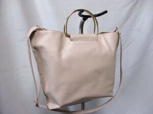 【P328】Te chichi/テチチ◇2way トートバッグ　ピンクベージュ　斜め掛け　W38cm