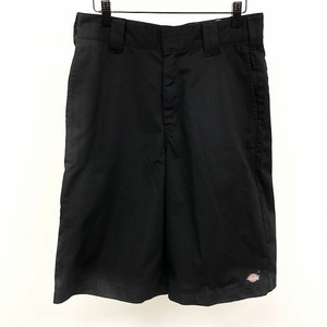 ディッキーズ Dickies テーパードチノショーツ ショートパンツ ハーフパンツ ジップフライ 右腿にポケット ポリ×綿 30 ブラック 黒 メンズ