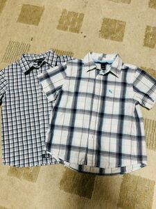 H&M 半袖 トップス チェック 半袖シャツ2枚セット　110 夏物福袋