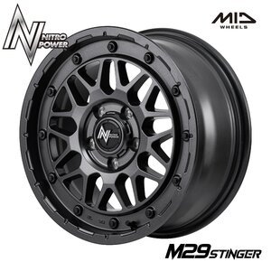 【送料無料】沖縄・離島は除く バレルブラック NITRO POWER M29 6.0J 16in IS40 PCD100 新品4本 ライズHV 10系新型シエンタ に