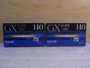 △I/095●【未使用品】マクセル maxell☆VHSビデオテープ☆GX BLACK☆2本セット☆T-140GX(B)J