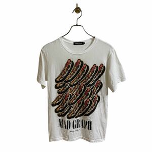 【アンダーカバー UNDERCOVERISM ホットドッグ Tシャツ メンズS MAD STORE マッドストアー 限定品 artscabut期 5685 jonio ホワイト 白】