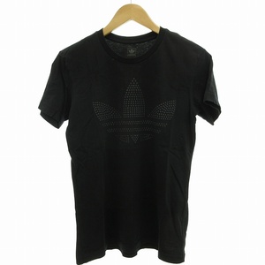 アディダスオリジナルス adidas originals for VANQUISH V TREFOIL TEE Tシャツ 半袖 シリコンプリント S 黒 ブラック /JS 0921