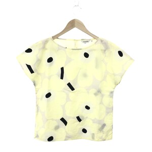 良好◆marimekko マリメッコ ウニッコ ブラウス サイズ:XS◆ イエロー コットン レディース トップス