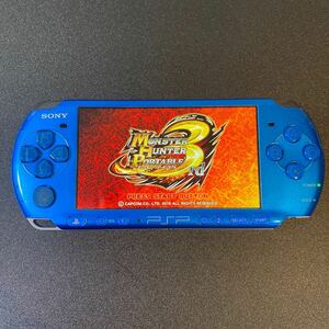 SONY PSP本体 PSP-3000 ブルー 稼働品①