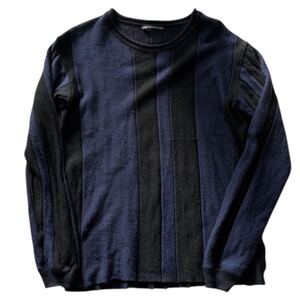 issey miyake men japanese label y2k 00s archive collection stripe sweater knit Rare 00