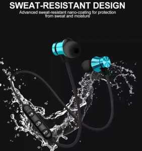 Bluetoothイヤホン Bluetooth イヤホン ワイヤレス 防水　マグネット　ブルー　送料込み　新品　最安値