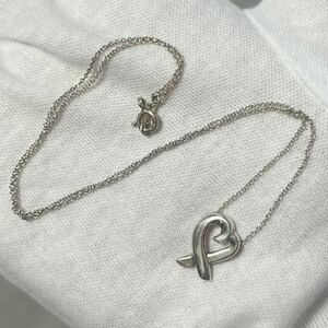 TIFFANY ラビングハート ネックレス 925刻印有 ティファニー アクセサリー シルバー