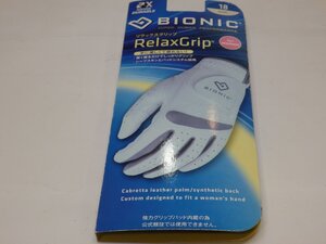 在庫処分品　BIONIC　stablegip　右手　グローブ　（レディス　左利き用）　18ｃｍ　ホワイト/グレー