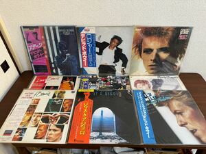 レコード デビッド・ボウイ David Bowie 洋楽ポップス トゥナイト セカンドフェイス ロジャー ステージ他 LPレコード9枚まとめ 現状品