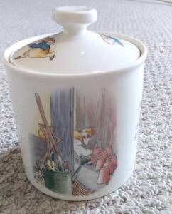 英国製＊WEDGWOOD＊ウェッジウッド＊ピーターラビット＊ハニーポット＊ジャムポット＊シュガーポット＊旧刻印 