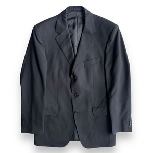 BURBERRY LONDON バーバリー ロンドン ３つボタン ブレザー ジャケット 黒 BLACK 裏地 総柄 フォーマル テーラード Jacket 冠婚葬祭