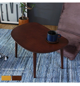 木製ローテーブル 幅60cm シンプル リビングテーブル コンパクト かまぼこ型 テーブル おしゃれ 新生活 ブラウン M5-MGKIT00014BR