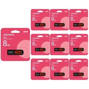 「10本セット」 USBメモリ 8GB ADATA USB2.0 スライド式 AC008-8G-RKD USB 黒