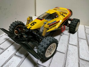 希少。ビンテージTAMIYA　当時物！4本ダンパー仕様SUPERSABRE　ステアリングサーボつき　破損なし