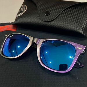 【即決】美品 Ray-Ban レイバン タマムシ マジョーラカラー サングラス アイウェア ウェイファラー イタリア製 ミラーレンズ コスモ 玉虫